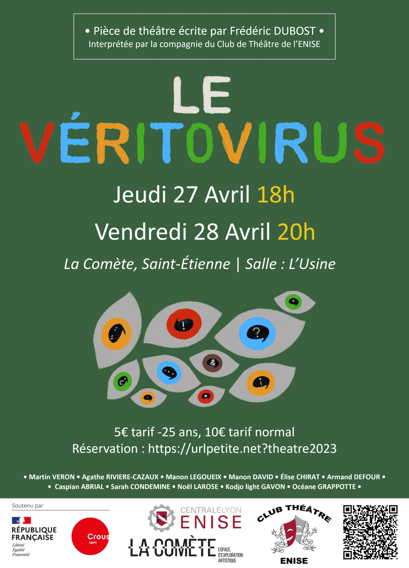 Affiche club theatre reepresentation 27 et 28 04 2023